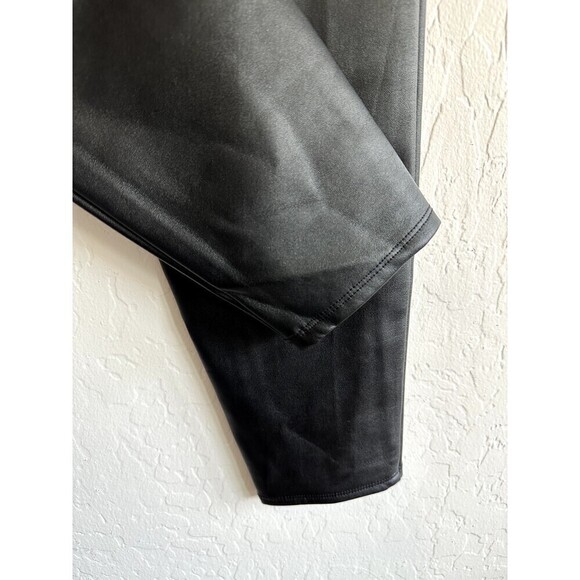 Loft Woman's Faux Leather Pull On Leggings Size 14 Grunge Moto Rock Punk Retro - Picture 15 of 16